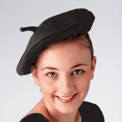 Black Felt Beret Child Size