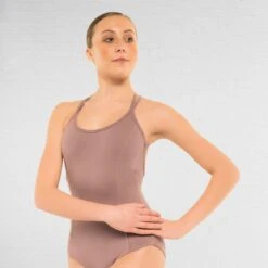 Basilica Persephone Leotard -Cheap Fit Dance Wear Store baw0223 persephone taupe front 2