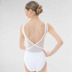 Basilica Ada Leotard -Cheap Fit Dance Wear Store baw0255 ada wht bck