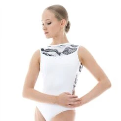 Basilica Sarah Leotard -Cheap Fit Dance Wear Store baw0274 sarah wht frt