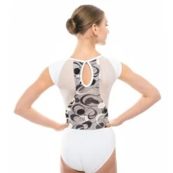 Basilica Penny Leotard -Cheap Fit Dance Wear Store baw0301 penny wht bck