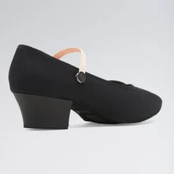 Bloch Tempo Cuban Heel Canvas Character Shoe Black -Cheap Fit Dance Wear Store bl325 black 3