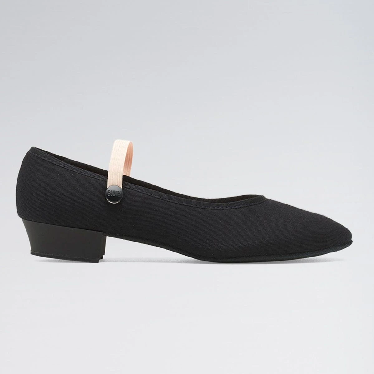 Bloch Accent Low Heel Canvas Character Shoe Black 2 Bloch Accent Low Heel Canvas Character Shoe Black - Image 2