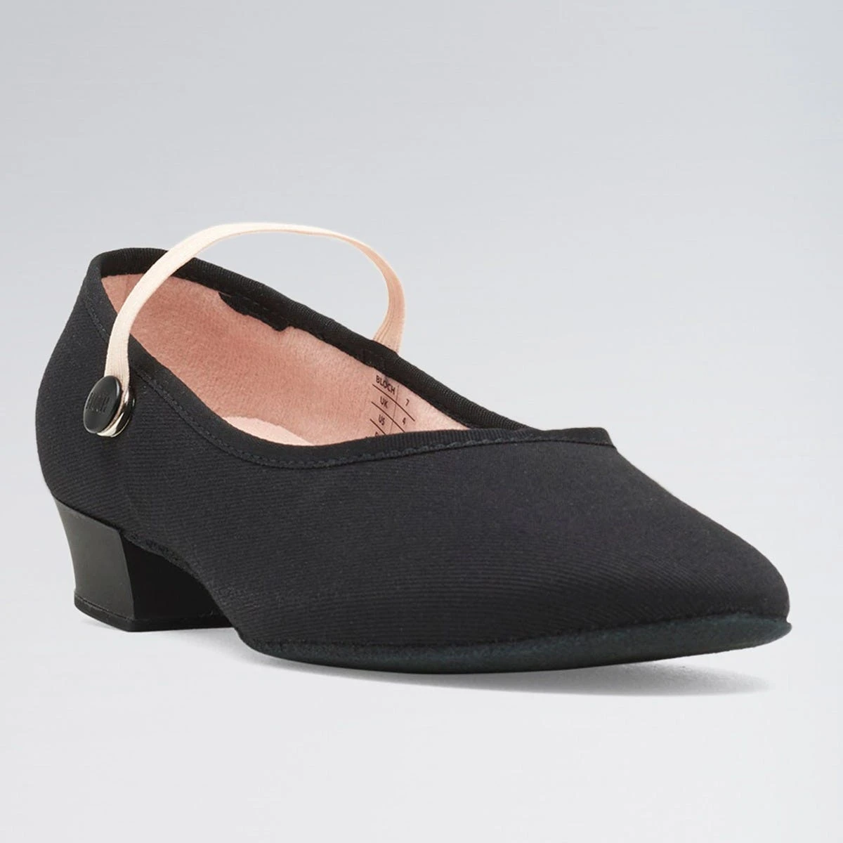 Bloch Accent Low Heel Canvas Character Shoe Black 3 Bloch Accent Low Heel Canvas Character Shoe Black - Image 3