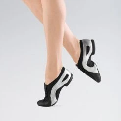 Bloch Slipstream Slip On Jazz Shoes -Cheap Fit Dance Wear Store bl485 black silver 1