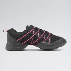 Bloch Criss Cross Mesh Sneakers -Cheap Fit Dance Wear Store bl524 black pink 1