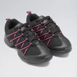Bloch Criss Cross Mesh Sneakers -Cheap Fit Dance Wear Store bl524 black pink 7