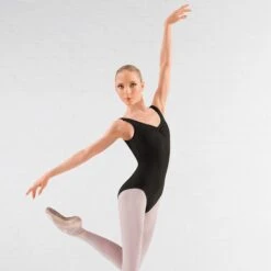Bloch Adagio Tank Leotard With Pinch Front -Cheap Fit Dance Wear Store black bll5415 blk 4