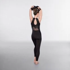 1st Position Flame Sequin Keyhole Backed Catsuit -Cheap Fit Dance Wear Store black dw15 96 6