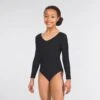1st Position Karen Ruched Front Long Sleeved Leotard