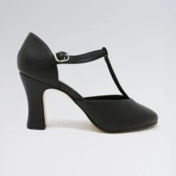 So Danca Leather T-Strapped 3 Inches Heel Character Shoes -Cheap Fit Dance Wear Store black sdch98 blk c 1
