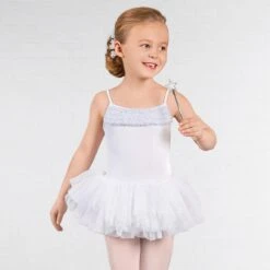 Bloch Desdemona Girls Tutu Leotard -Cheap Fit Dance Wear Store blcl7120wht f1 ids12