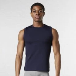 Bloch Mens/Boys Fitted Muscle Top -Cheap Fit Dance Wear Store blmt011 nav 2