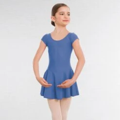 1st Position Maddy Skirted Cap Sleeve Leotard (Matt Nylon) 15 1st Position Maddy Skirted Cap Sleeve Leotard (Matt Nylon) -Cheap Fit Dance Wear Store bluebell q15 bb 1 3