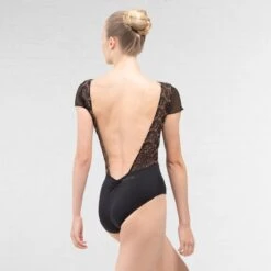 Ballet Rosa Coralie Cap Sleeve Scoop Back Leotard -Cheap Fit Dance Wear Store brcoralie black cafe au lait adult back