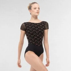 Ballet Rosa Coralie Cap Sleeve Scoop Back Leotard -Cheap Fit Dance Wear Store brcoralie black cafe au lait
