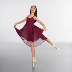 1st Position Camisole Skirted Leotard -Cheap Fit Dance Wear Store burgundy cold0006 burgundy 5
