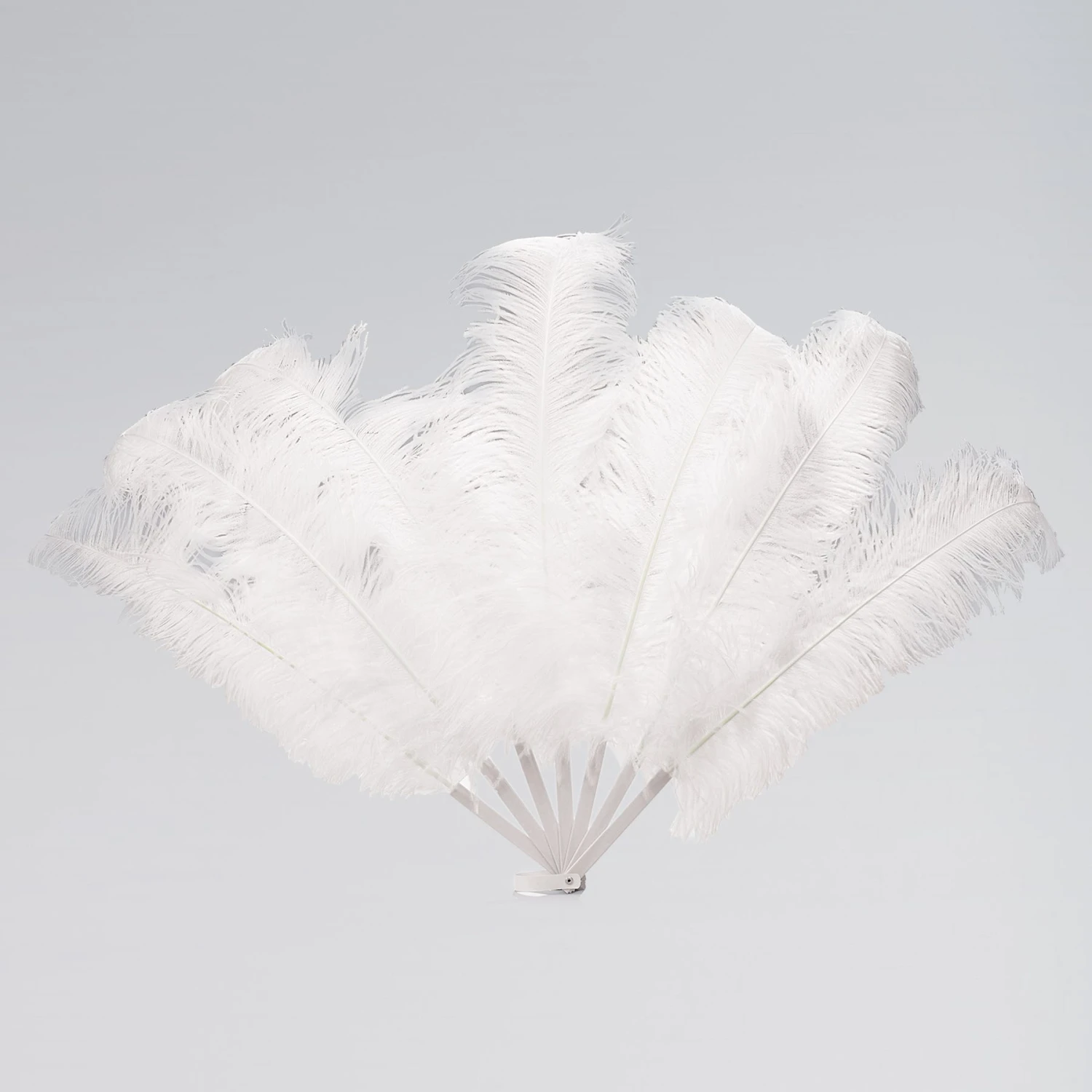 Large 7 Feather Fan (White) 1 Large 7 Feather Fan (White)