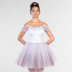 1st Position Sparkle Ombré Ballet Dress With Tulle Petal Trim