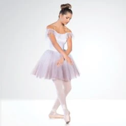1st Position Sparkle Ombré Ballet Dress With Tulle Petal Trim -Cheap Fit Dance Wear Store cobd0034 3