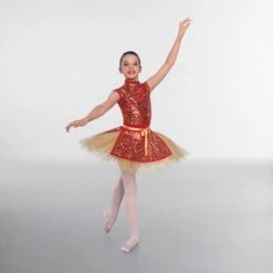 1st Position Chinese Sequin Over Dress -Cheap Fit Dance Wear Store coch0118 cotu0047 51 3