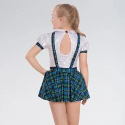 1st Position Tartan Schoolgirl Outfit With Bow 5 1st Position Tartan Schoolgirl Outfit With Bow -Cheap Fit Dance Wear Store coch0132 back 1