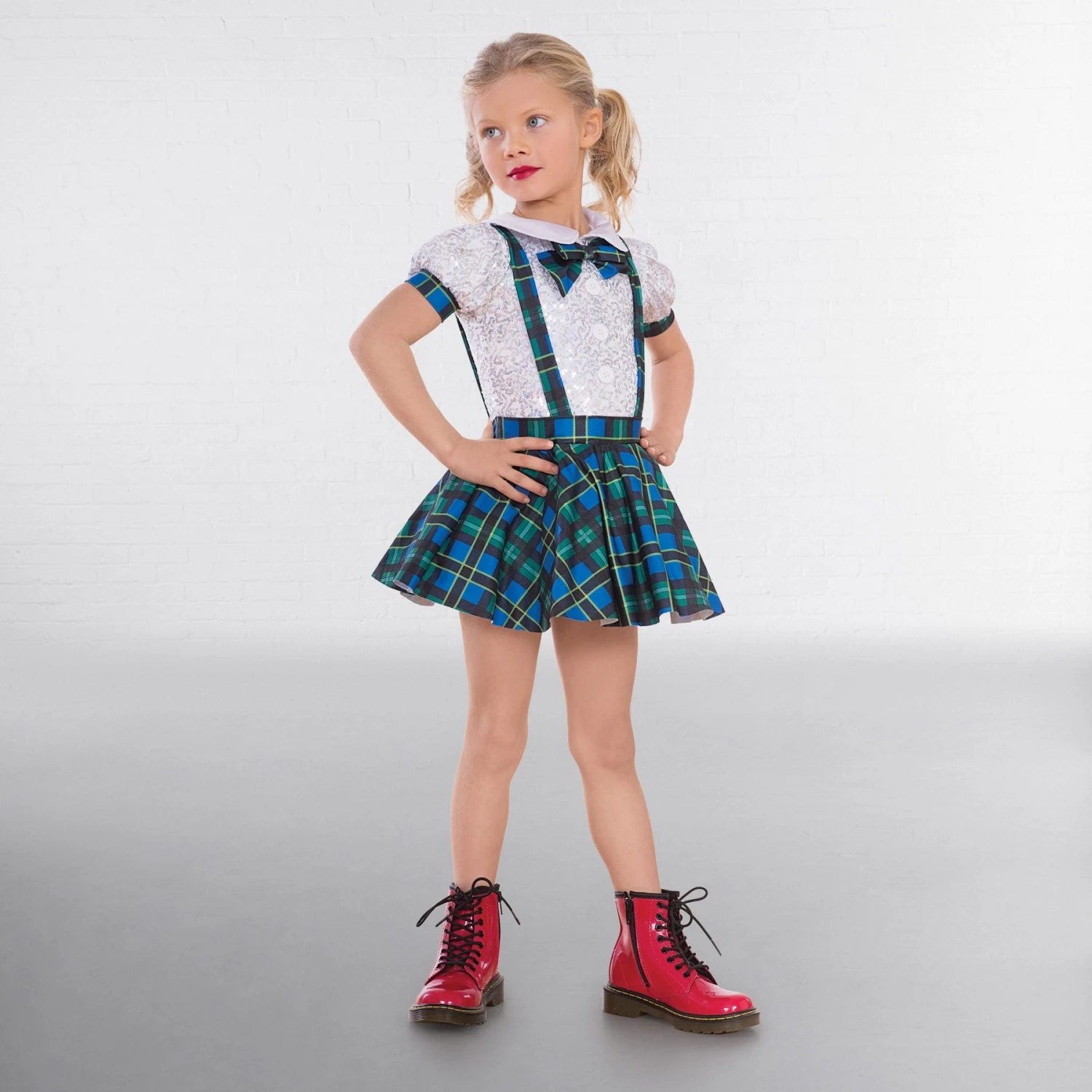 1st Position Tartan Schoolgirl Outfit With Bow 1 1st Position Tartan Schoolgirl Outfit With Bow