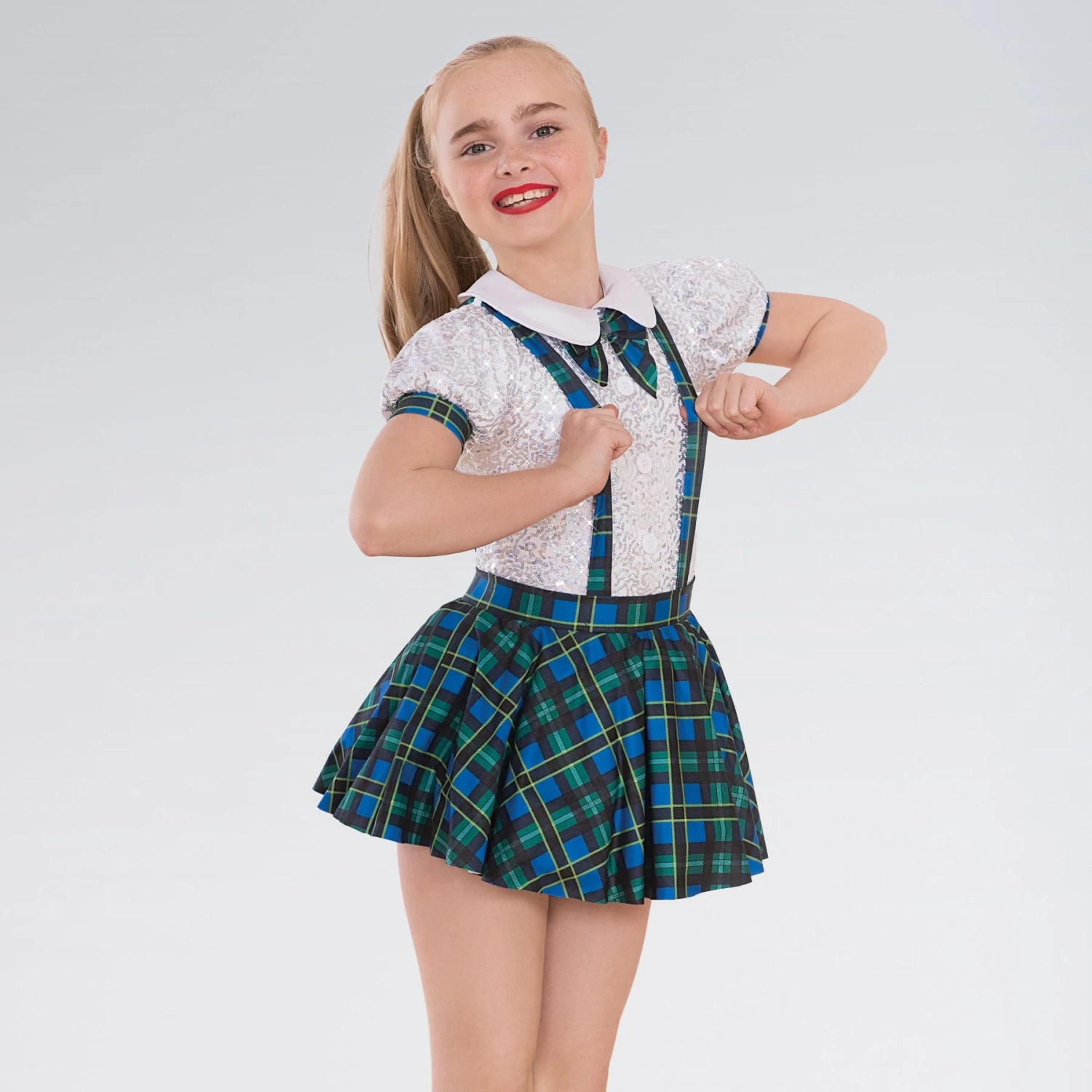 1st Position Tartan Schoolgirl Outfit With Bow 2 1st Position Tartan Schoolgirl Outfit With Bow - Image 2
