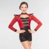 1st Position Red Sequin Sleeved Soldier Jacket