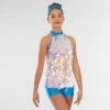 1st Position Sequin Halterneck Top And Hot Pants