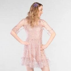 1st Position Sheer Star Tulle Dress With Matching Leotard -Cheap Fit Dance Wear Store cogl0151 2