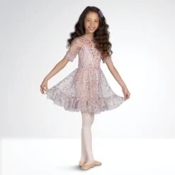 1st Position Sheer Star Tulle Dress With Matching Leotard -Cheap Fit Dance Wear Store cogl0151 02
