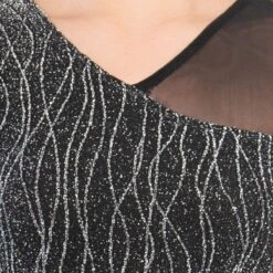 1st Position Asymmetrical Lurex And Mesh Panelled Crop Top And Shorts -Cheap Fit Dance Wear Store cogl0154 6