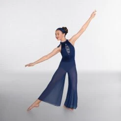 1st Position Sequin Lace Insert Culottes Jumpsuit -Cheap Fit Dance Wear Store cold0041 16 2