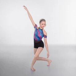 1st Position Multi Print Mesh Panel Unitard -Cheap Fit Dance Wear Store cold0047 48 2