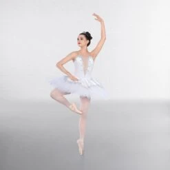 1st Position Prestige Silver Trimmed Ballet Bodice With Over Skirt -Cheap Fit Dance Wear Store cotu0067 4 1 2