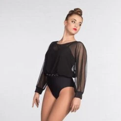1st Position Mesh Over Top With Sequin Waistband 9 1st Position Mesh Over Top With Sequin Waistband -Cheap Fit Dance Wear Store coub0008 8 main 2