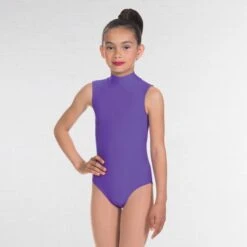 1st Position Jill Polo Neck Sleeveless Leotard -Cheap Fit Dance Wear Store delphinium q92a del 1