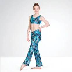 1st Position Value V Front Jazz Pants Nylon Geometric Rainbow Foil -Cheap Fit Dance Wear Store dw06 geora 002
