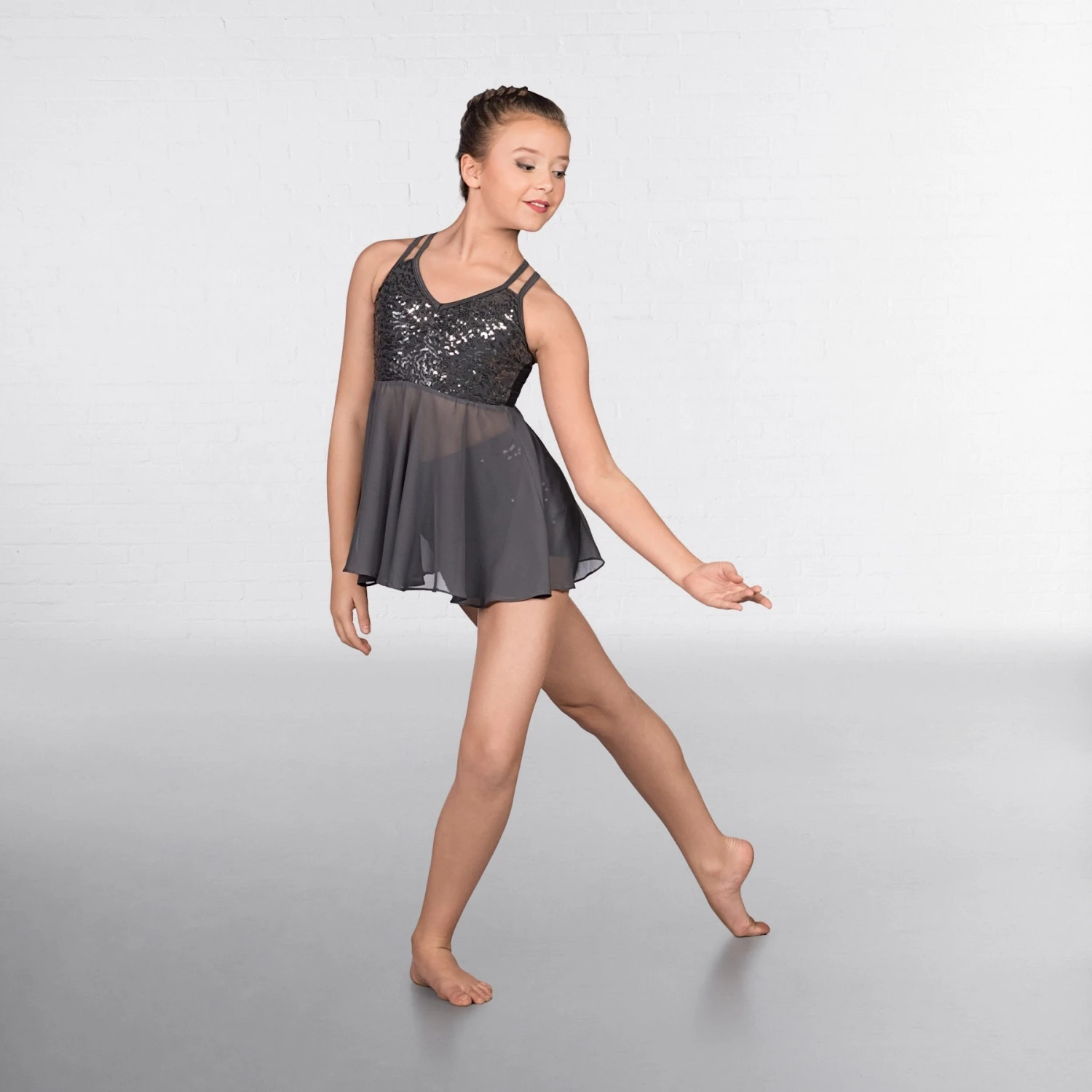 1st Position Skirted Sequin Crop Top With Shorts 2 1st Position Skirted Sequin Crop Top With Shorts - Image 2