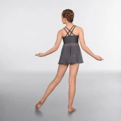 1st Position Skirted Sequin Crop Top With Shorts 7 1st Position Skirted Sequin Crop Top With Shorts -Cheap Fit Dance Wear Store dw16 grey 49 3