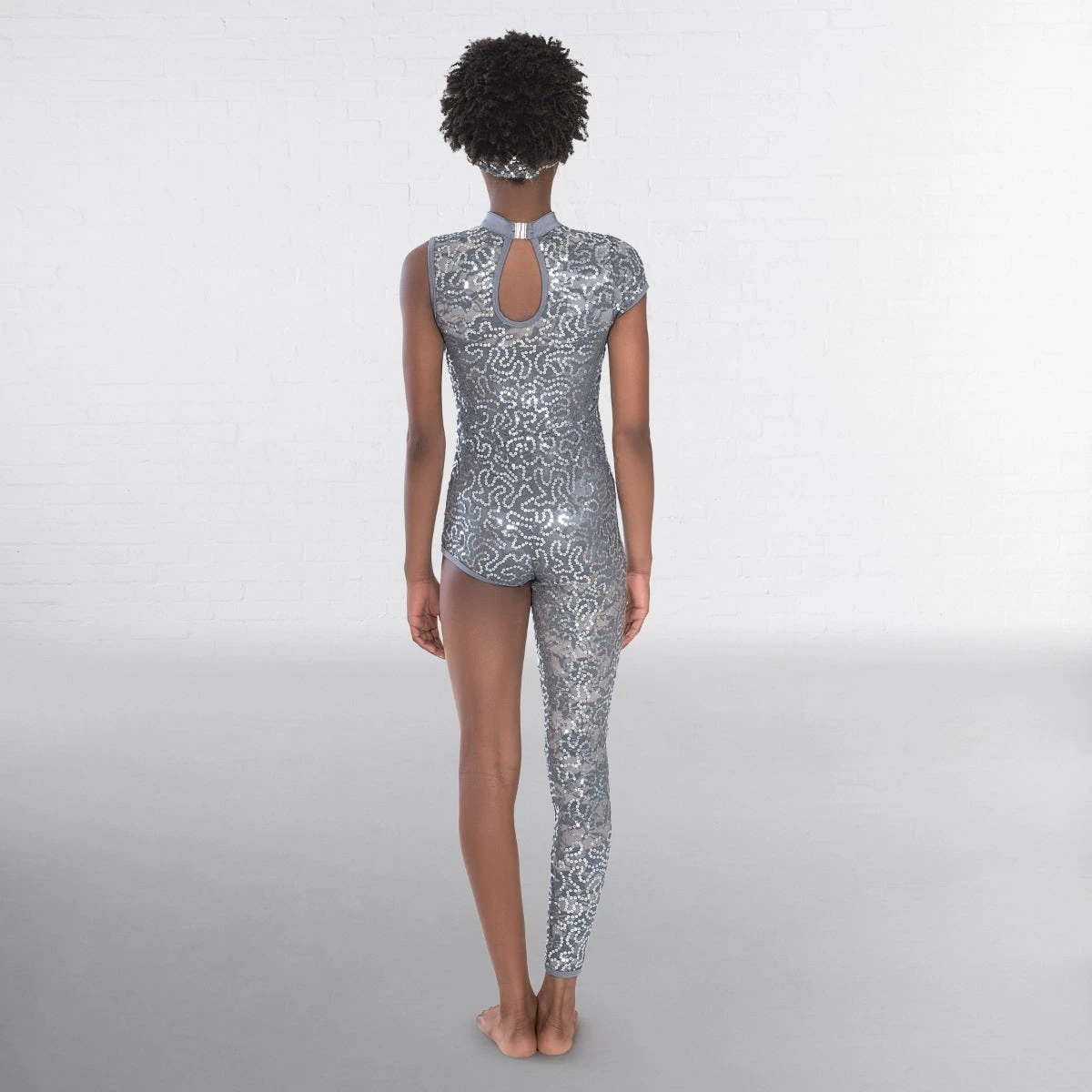 1st Position Asymmetric Sequin Lace Contemporary Catsuit 2 1st Position Asymmetric Sequin Lace Contemporary Catsuit - Image 2