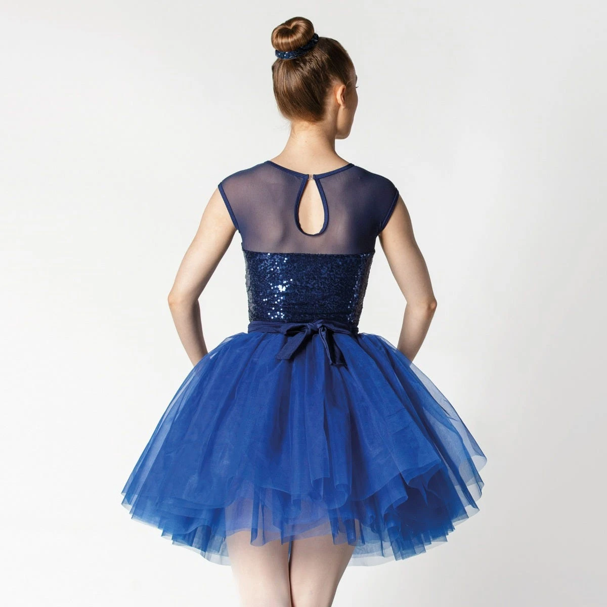 1st Position Sequinned Ballet Dress With Sash 2 1st Position Sequinned Ballet Dress With Sash - Image 2