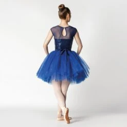 1st Position Sequinned Ballet Dress With Sash 6 1st Position Sequinned Ballet Dress With Sash -Cheap Fit Dance Wear Store fpc23004 electricblue 3