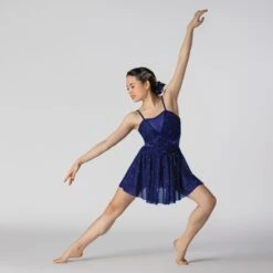 1st Position Mesh Panelled Sparkle Dress