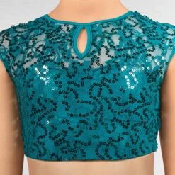 1st Position Lace Sequin Dipped Hem Lyrical Two Piece -Cheap Fit Dance Wear Store green cold0027 16 2