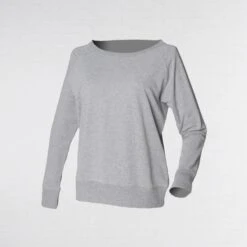Skinni Fit Slounge Sweat Shirt -Cheap Fit Dance Wear Store heather sk513 hea 3
