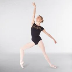 Intermezzo Bodymertatu Cap Sleeved Lace Leotard