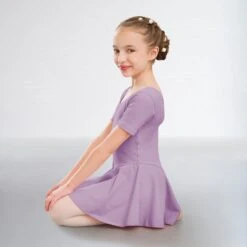 1st Position Hannah Skirted Leotard Cotton -Cheap Fit Dance Wear Store lavender q12 lavender 1 1