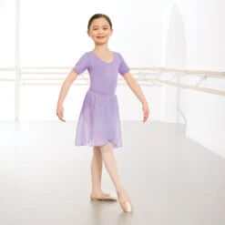 1st Position Wrapover Chiffon Skirt -Cheap Fit Dance Wear Store lilac 866 li 10